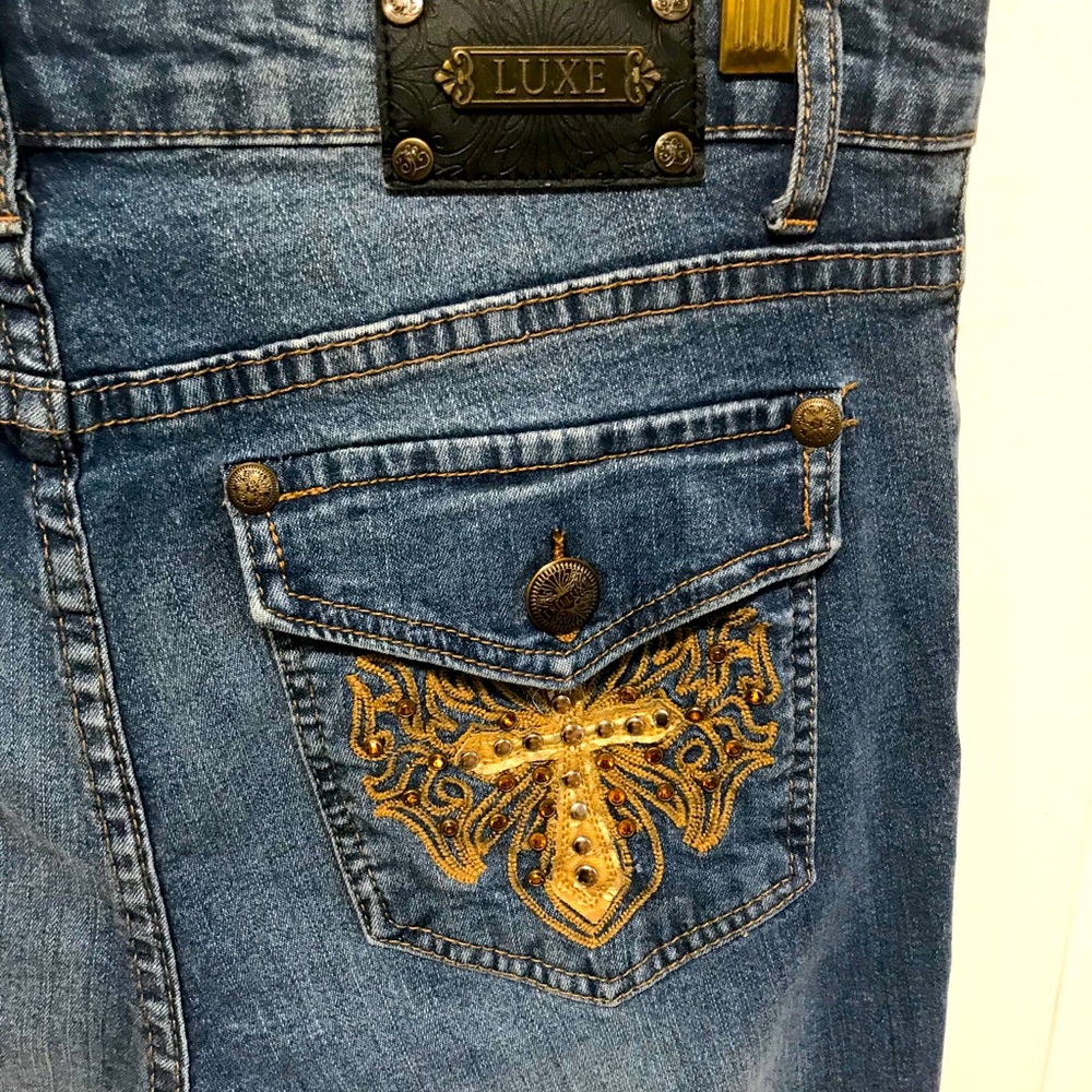 NWOT TRUE LUXE EMBELLISHED BOOTCUT JEANS SZ 29/8